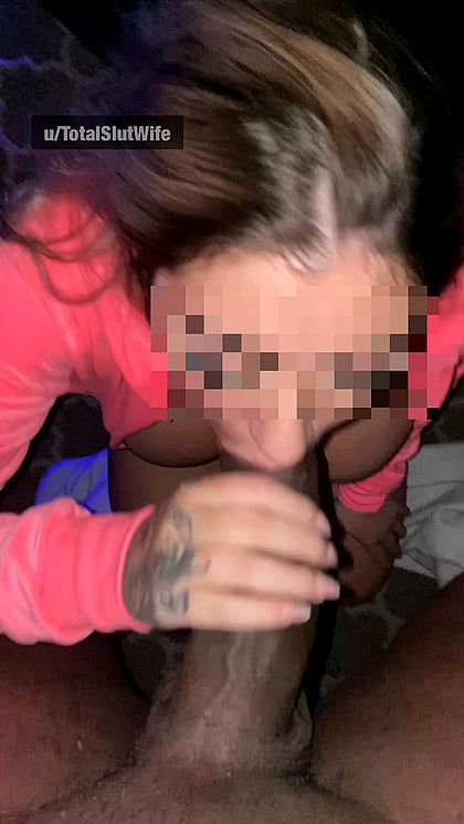 Total Slut Wife Kneels & Gags on Massive BBC - Watch Me Worship This Monster Cock!'