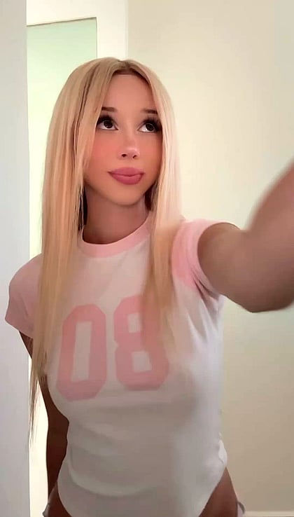Petite Blonde Fuckdoll Livy Mae - Watch Me Strip & Show Off My Tight Young Body in This Explicit Fap Video'