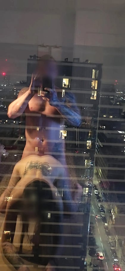 Curtains Wide Open: Hubby's Dirty Dare Gets Her Naked & Dripping'