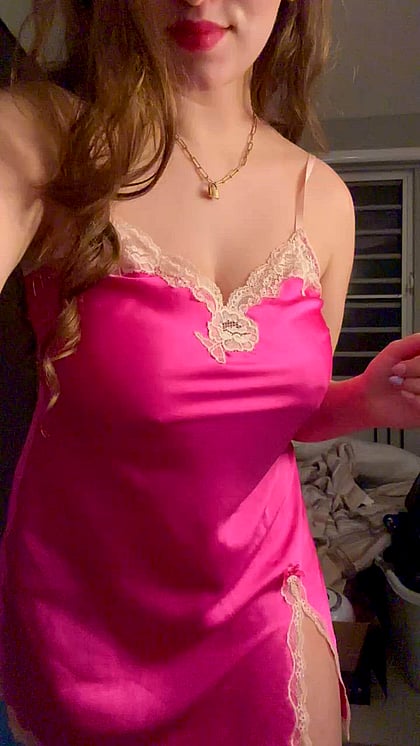 Watch Me Strip This Silk Lingerie Off My Thick PAWG Body & Get My Big Natural Tits Out For You to Jerk Off To'