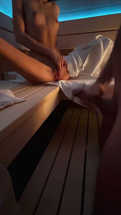 Sauna Slut's Steamy Solo Session: Watch Me Finger My Wet Pussy and Cum Hard'