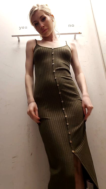 Fuckdoll Tease: Watch Me Strip Naked in the Fitting Room and Get Wet for You'