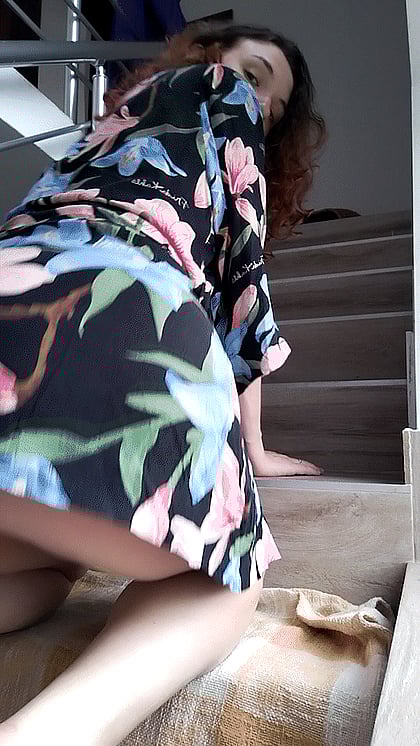 Hot Fuckdoll Vicky Gets Naughty on the Stairs – Watch Me Moan & Spread!'