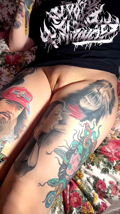 Fuckdoll's Filthy Amateur Hole - Cum Dump My Tattooed Goth Pussy'