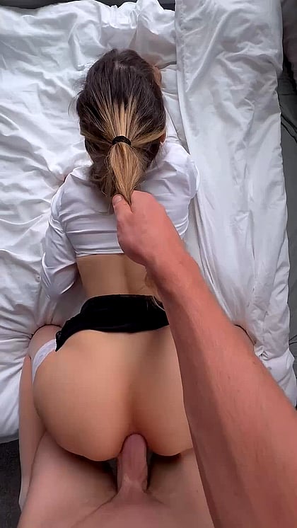 Dirty Blonde Slut Gets Her Ponytail Yanked While Taking Deep Anal Creampie - Cum Watch My Hottest Video!'