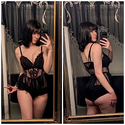 Which horny pervert wants to slide between these cheeks? BTBF slut here showing you front and back views to make your dick throb until you erupt on my images!'