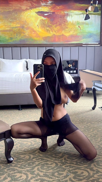 Hijab Bitch Built For Breeding - Watch My Huge Tits Bounce As I Beg For Cum'