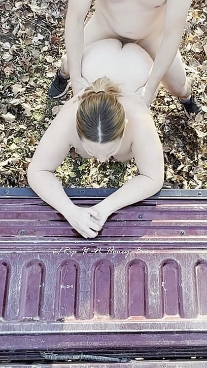 Naughty Blonde Fuckdoll Hikes Trail to Get Fucked Doggy Style - Outdoor Public Fucking'