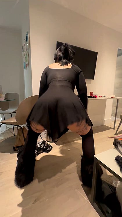Goth Slut Forgot Panties While Twerking - Watch My Big Juicy Booty Bounce & Clap Raw For Your Cock!'