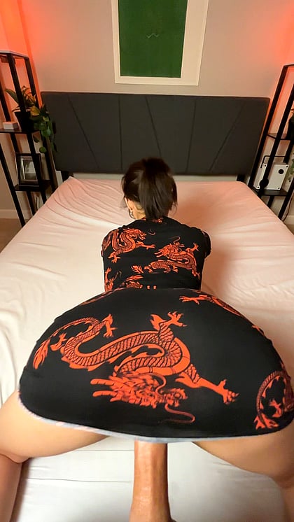 Watch Me Get Pounded Doggystyle - Asian Teen Fuckdoll Makes Him Disappear Under My Dress'